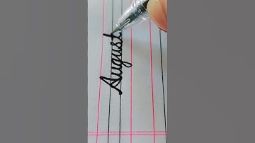 august writing #handwriting #cursive #ytshorts #Shorts #shortvideo