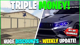 TRIPLE MONEY, DISCOUNTS, FREE CAR IN SALVAGE YARD & LIMITED TIME CARS - GTA ONLINE WEEKLY UPDATE! Resimi