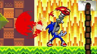 reacting to knuckles and tails Vs sonic sprite animation