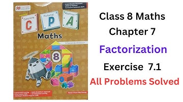 MacMillan Maths Class 8 Chapter 7 Factorization Ex 7.1 - All Problems Solved