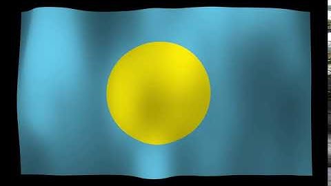 Palau Flag 4K Loop Video