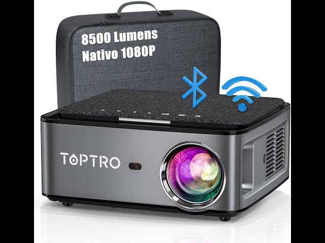 Vidéoprojecteur WiFi Bluetooth, TOPTRO 8500 Lumens Mini