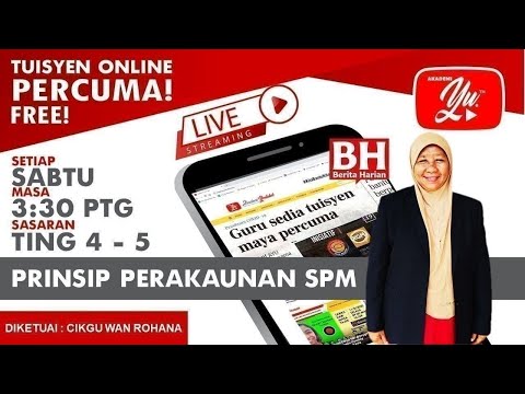 PRINSIP PERAKAUNAN SPM, PINTAR AKAUN KERTAS 1 OLEH CIKGU WAN ROHANA #93