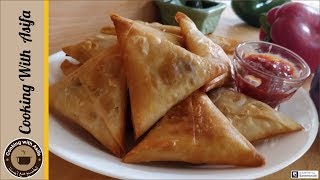 Crispy keema samosa recipe | samosa banane ka tarika - Cooking with Asifa