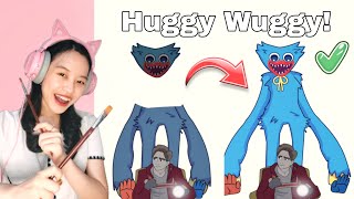 Aku Menggambar Huggy Wuggy & Boneka Squid Game! [Draw One Part Indonesia]