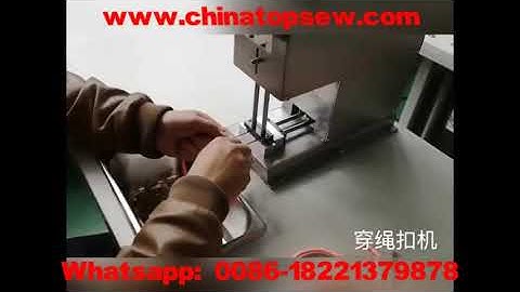Rope and button threading machine