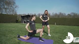 Home workout Schaatsteam Reggeborgh - #1 WARMING UP | Michelle de Jong en Femke Kok