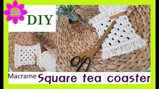 Making macrame square tea coaster_마크라메 사각형 티코스터 만들기