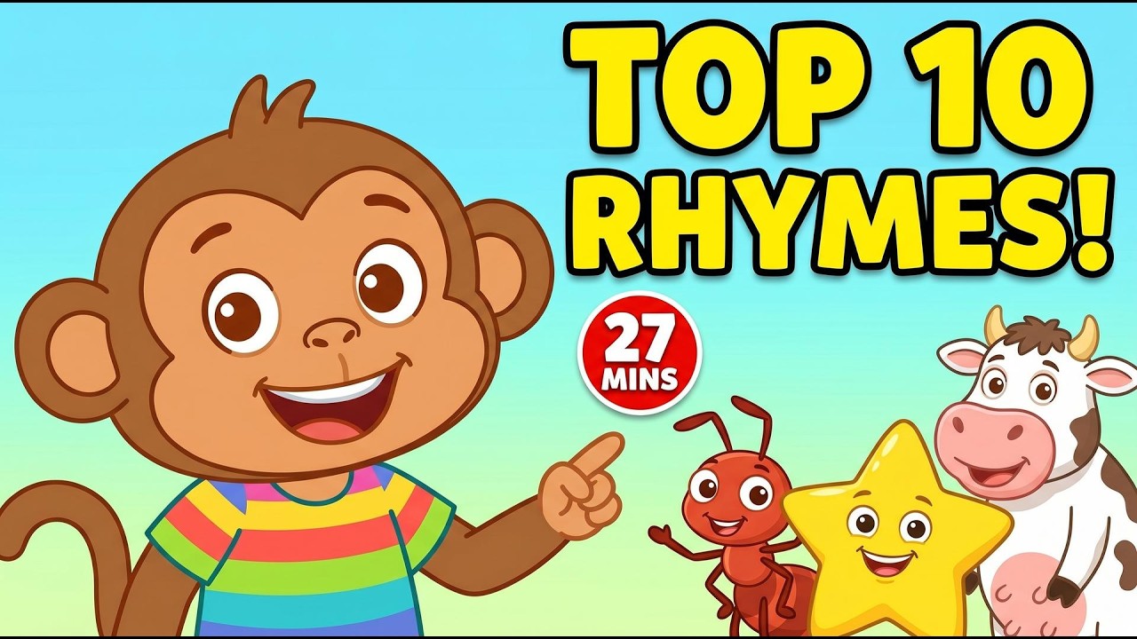 Top 10 Nursery Rhymes Compilation | Kids Songs | Montu Monkey - YouTube