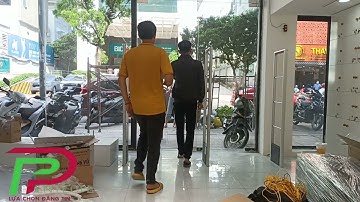 Lắp đặt cổng từ an ninh RF tại trung tâm Thành Phố với cổng chống trộm 3 cánh shop quần áo #anninh