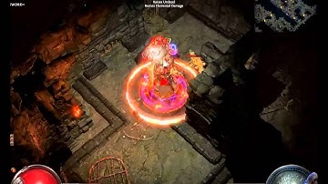 Path of Exile: Level 66 Dungeon Map run, Righteous Fire Build