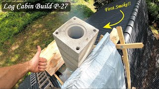 Renovating a 128 year old forgotten log cabin (part27)  Installing a chimney