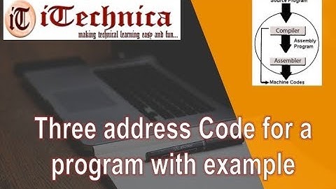 59. Three Address Code for a Program with example