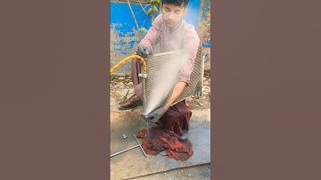 Cleaning car ac condenser #shorts