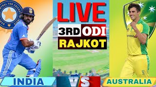 Live: IND Vs AUS, 3rd ODI - Rajkot | Live Match Score | India Vs Australia #livescore