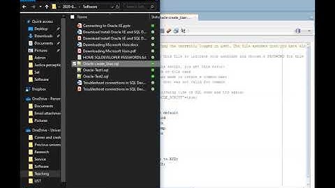 Oracle XE + SQL Developer Tutorial