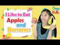 Apples and bananas super simple song covered by sing with bella with lyrics and actions on vowels