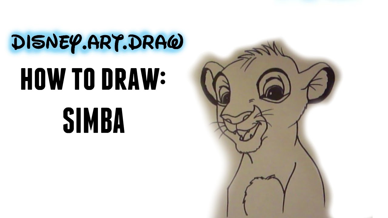 How to Draw Simba- Step by Step - YouTube