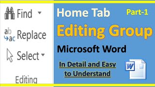 Editing group commands in detail in home tab in Microsoft Word in Urdu/Hindi/part 1/Learning media
