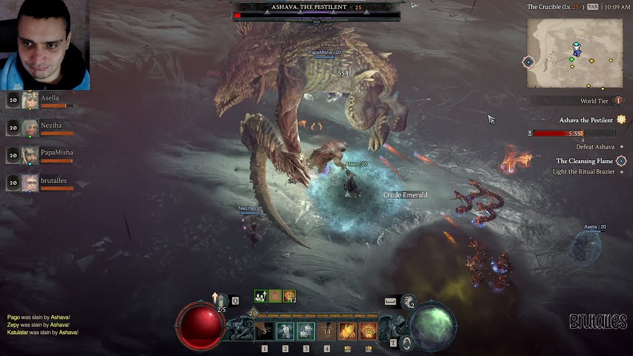 Diablo IV KILL Ashava the Pestilent TIER1 World Boss Fight Druid Gameplay