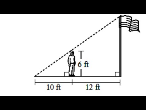 Quiz B (13 to 18) Solving with Similar Triangles, Word Problems - YouTube