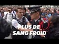 14 juillet un commissaire de police perd son sang froid face  des gilets jaunes