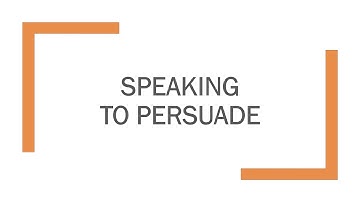 Speaking to Persuade