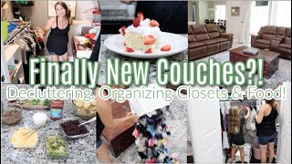 Today's The Day!  New Couches, Decluttering, Organizing Closets, & Food! Around The House Happenings