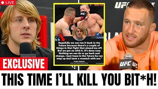 PADDY PIMBLETT CONFRONTS JUSTIN GAETHJE LIVE AFTER 324 EYE POKES AND WANTS HIS REVENGE REMATCH!