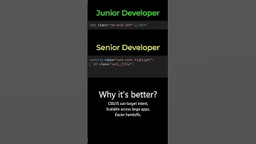 Junior Developer vs Senior Developer (Part 8) #programming #coding #html