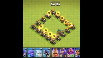 Deadly Mortar Base vs Dark Elixir Troops Clash of Clans #shorts