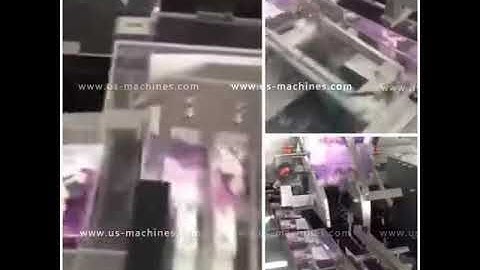 Automatic facial cosmetic mask counting filling cartoning packing line