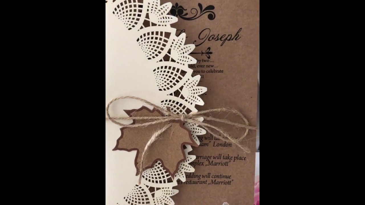 Autumn Laser Cut Wedding Invitations UK 2019 Collection