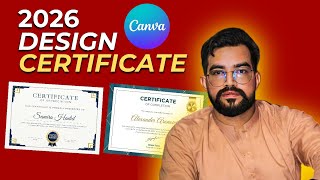 How to Make a Certificate in Canva (FREE) | Certificate Design Tutorial in Hindi / Urdu screenshot 2