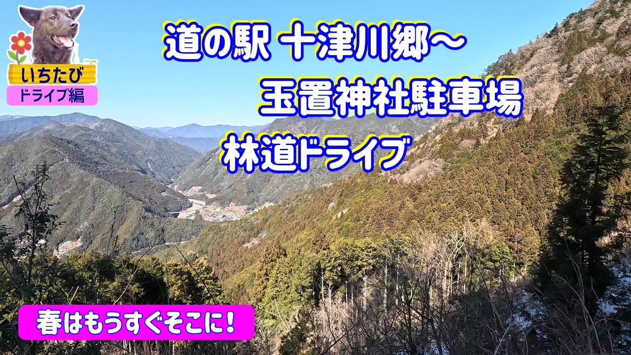 道の駅十津川郷 から 玉置神社駐車場へ車登山 雪道林道ドライブ　いちたび
