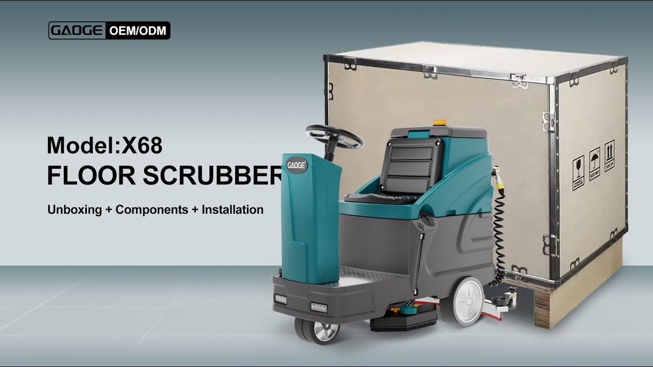Unboxing & Installing GAOGE X68 Ride-On Floor Scrubber | Easy Setup#floorscrubber#unboxing