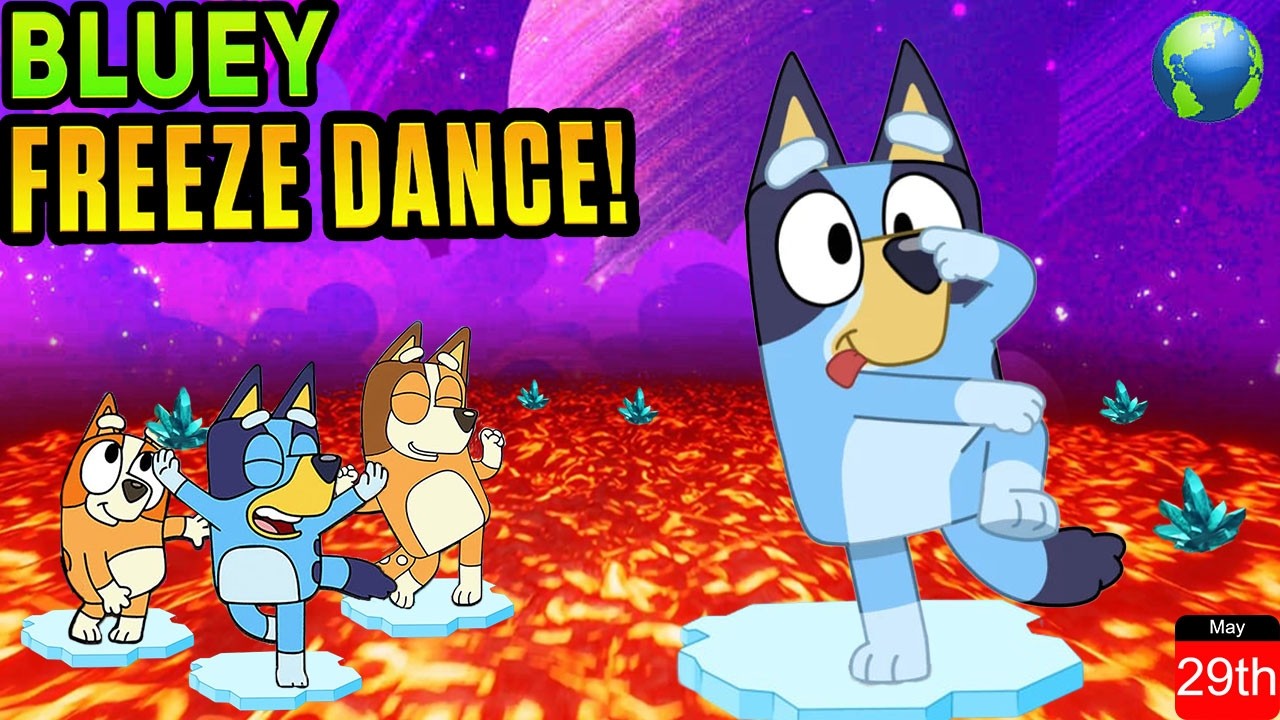 ️Bluey - Freeze Dance ️ | Bluey Brain Break Kids Just Dance | Danny Go ...