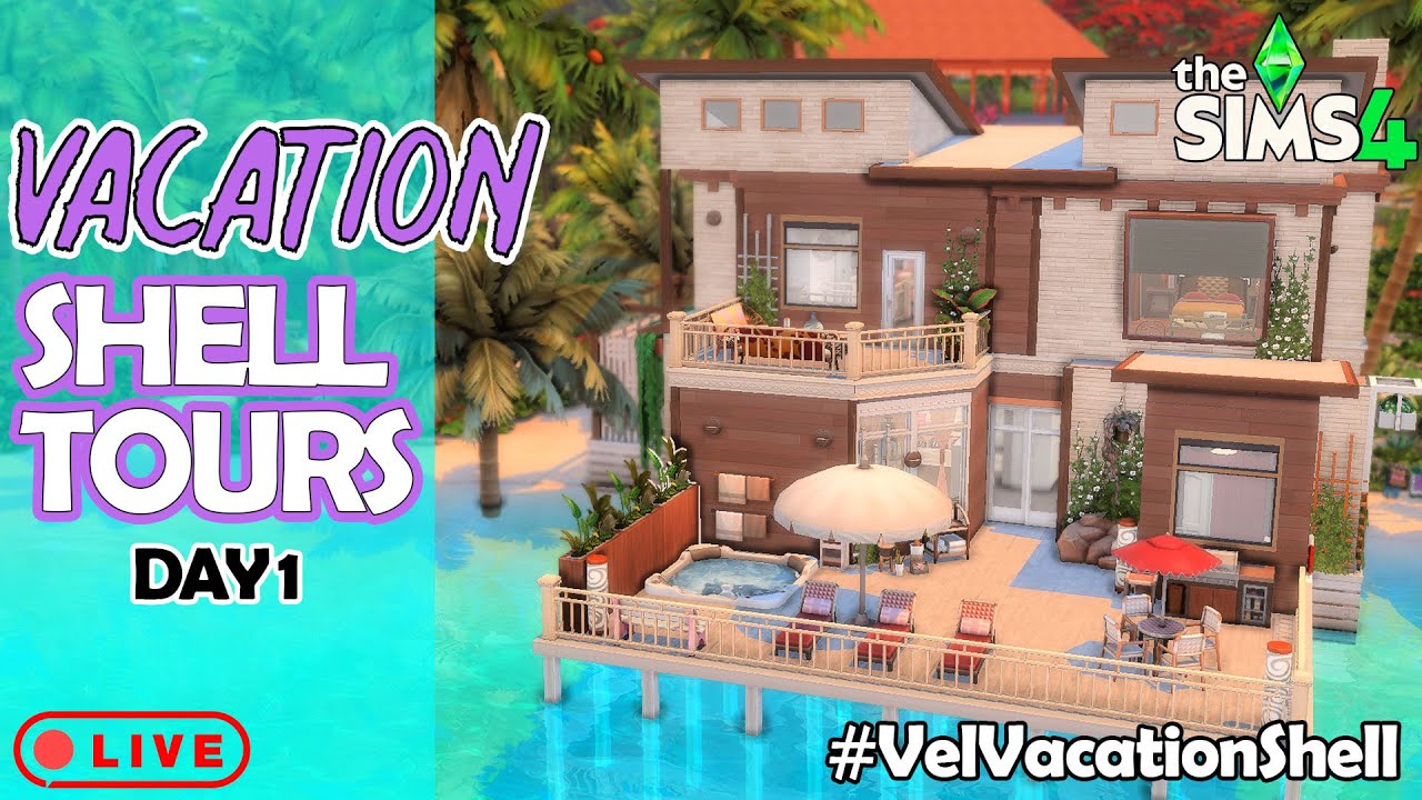 Touring YOUR Sims 4 Vacation Shell Challenge Builds 🌴 | Community Build ...