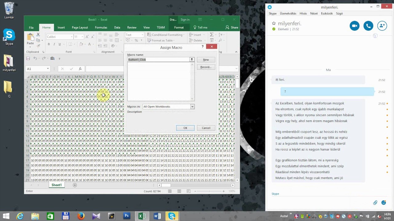 Milyenferi. excel youtube