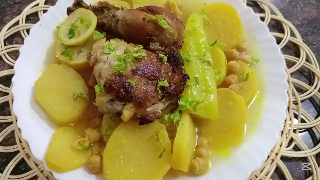 بطاطا مرقة بيضاء بالدجاج طبق تقليدي جزائري🇩🇿تجي بنية و خفيفة مشاء الله