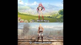 Qi - Milim Nava vs Annie Leonhart entrance comparison #rov #lienquanmobile #arenaofvalor #garenaaov