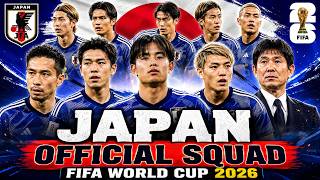 Japan Official Squad For FIFA World Cup 2026 🇯🇵🔥 | Goals, Assists & Stats #fifaworldcup2026