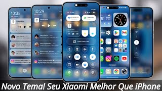 Novo Tema Premium - Control Center - Dock - Ícones - Liquid Glass - Seu Xiaomi Melhor Que iPhone