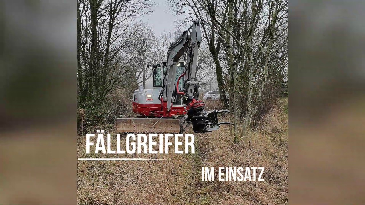 Fällgreifer im Einsatz
