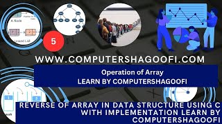REVERSE OF ARRAY IN DATA STRUCTURE USING C WITH IMPLEMENTATION LEARN BY COMPUTERSHAGOOFI