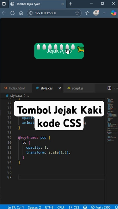 Tombol Jejak Kaki kode CSS