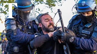 LIVE: Police clash with labour unions on May Day march in Paris