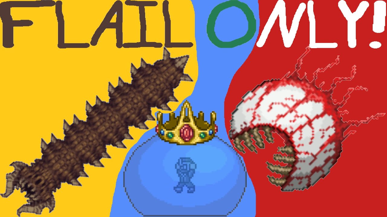 Terraria Calamity Mod Flail Only Episode 1 Desert Scourge, King Slime