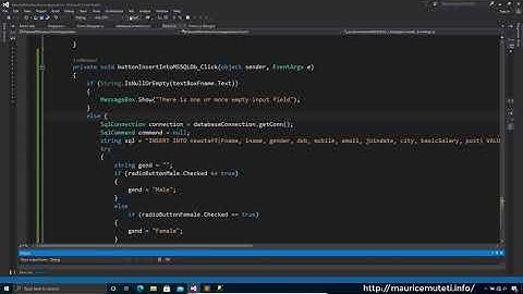 C Sharp Windows Forms And SQL Server (CRUD)