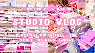 STUDIO VLOG #02 | How our Black Friday sale went as a small business! ❤️1000+ orders in a week ✨